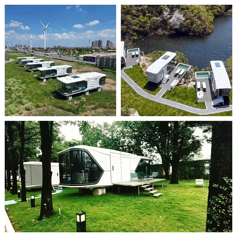 Low Cost Luxury Prefabricated Houses Prefab Homes Chinese Capsule HouseMoisture Proof Factory Price Wind Resistance High Quality