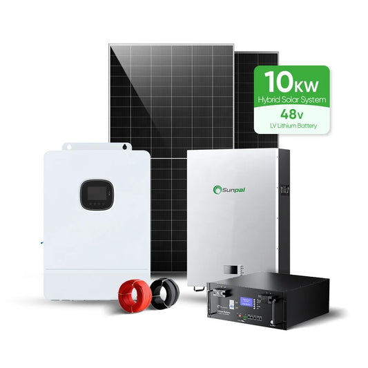Complete set of hybrid solar energy storage system 10KW 15Kw off-grid hybrid solar power system kit household solar cell