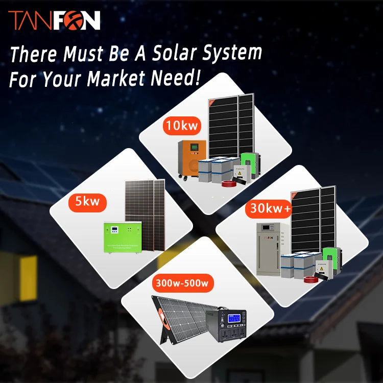 10000w Home Integrated 10kw Off Grid Complete Solar Panel Kit With Inverter Lithium Battery 30 Kw Solar Energy Products