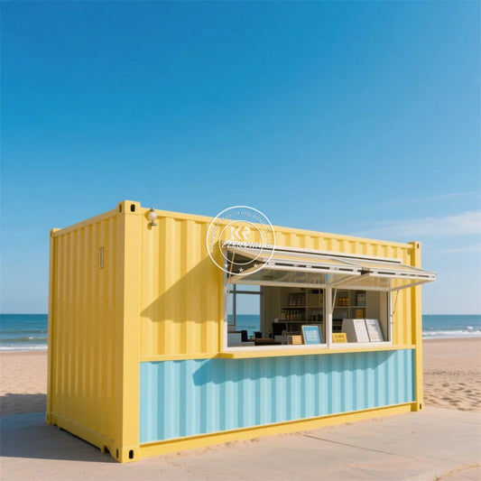 Custom Modern Design Prefabricated Bar Container Coffee Kiosk Magic House With Flap Windows Outdoor Container Cafe Shop